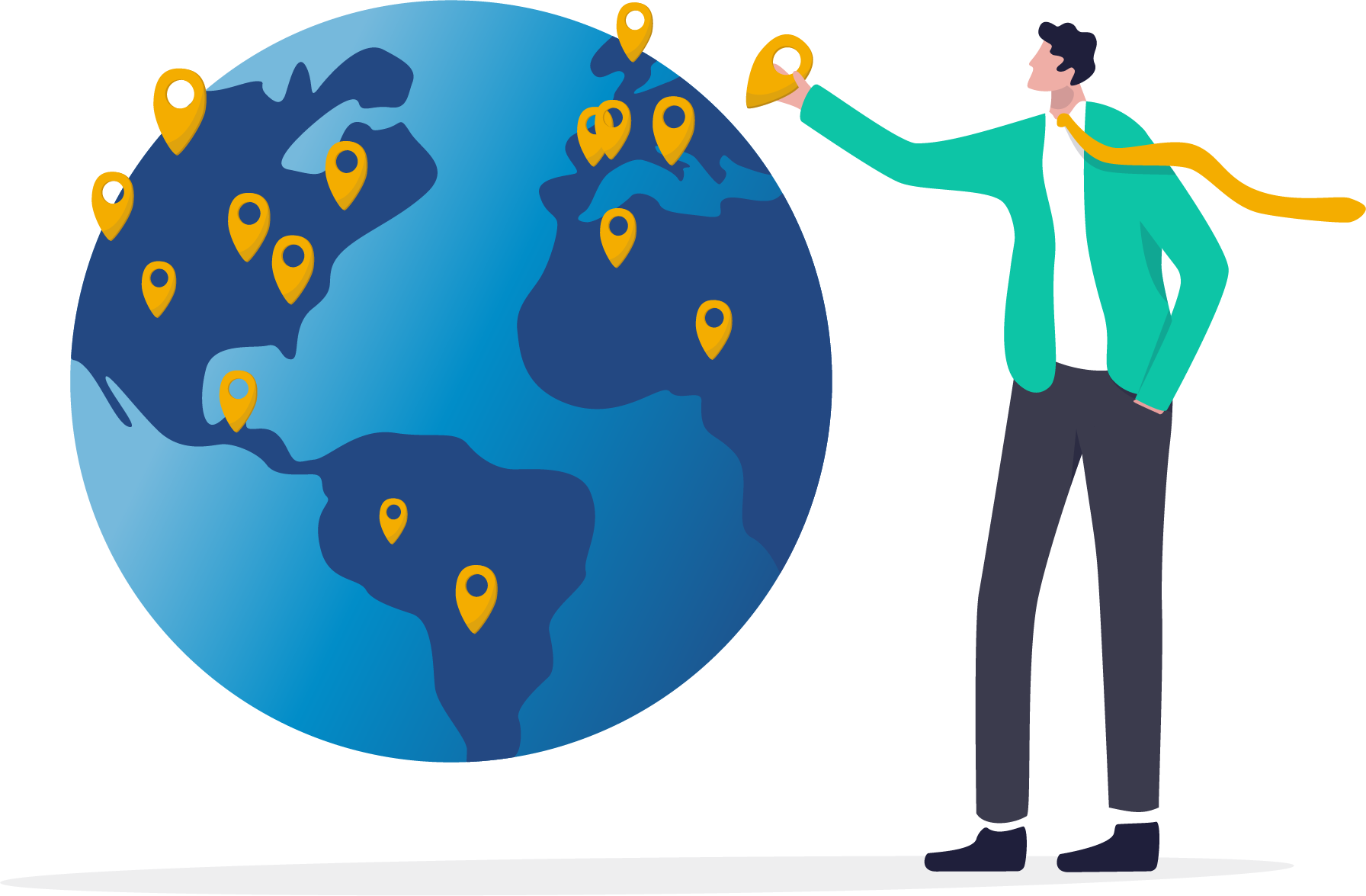 約160の国と地域に向けて国際放送ができます